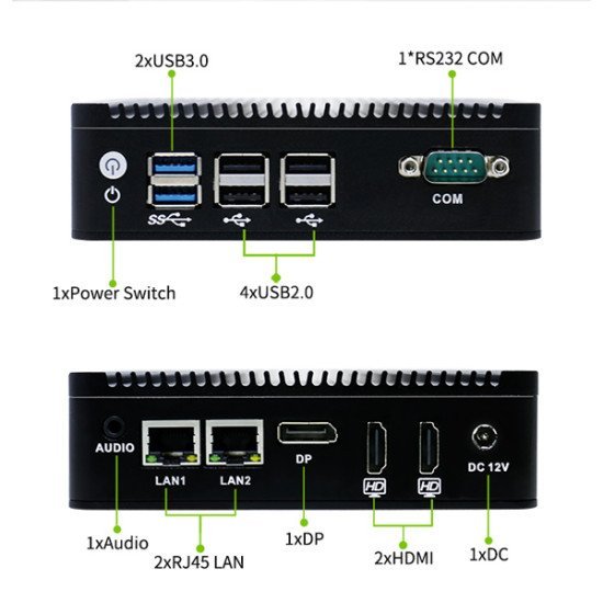 Powertech Vpn/Firewall Mini Pc N5 Plus, 8Gb/128Gb M.2 Kingston, Ami Uefi Powertech Vpn/Firewall Mini Pc N5 Plus, 8Gb/128Gb M.2 Kingston, Ami Uefi