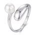 Bamoer Δαχτυλίδι Bsr662-E Με Πέρλα, Ανοιγόμενο, Ασήμι 925, Ασημί