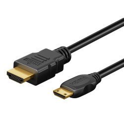 Goobay Καλώδιο Mini Hdmi Σε Hdmi 74083 Με Ethernet, 4K/60Hz, 18 Gbps, 2M, Μαύρο