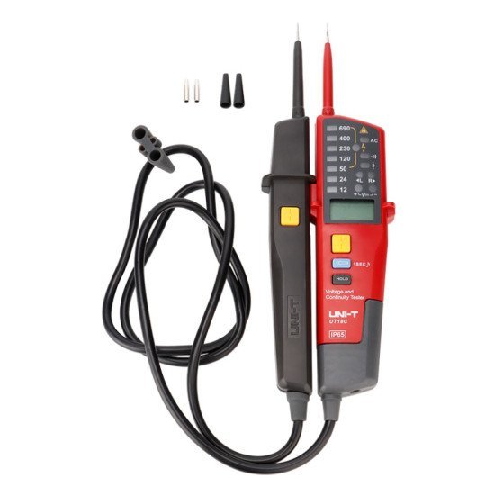 Uni-T Μετρητής Τάσης Ac/Dc Ut18C, 12V Έως 690V, Ip65 Uni-T Μετρητής Τάσης Ac/Dc Ut18C, 12V Έως 690V, Ip65
