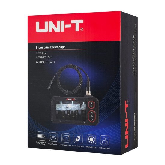 Uni-T Ενδοσκοπική Κάμερα Ut667 Με Οθόνη Απεικόνισης, Led, 1M, Ip67 Uni-T Ενδοσκοπική Κάμερα Ut667 Με Οθόνη Απεικόνισης, Led, 1M, Ip67