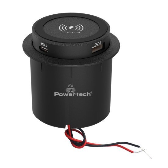 Powertech Ασύρματος Φορτιστής Ptl-025 Με Usb & Usb-C Θύρες, 15W/30W, Μαύρος Powertech Ασύρματος Φορτιστής Ptl-025 Με Usb & Usb-C Θύρες, 15W/30W, Μαύρος