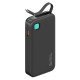 Usams Power Bank Cd224 Με Καλώδιο Usb-C, 2X Θύρες Εξόδου, 10000Mah, 20W, Μαύρο Usams Power Bank Cd224 Με Καλώδιο Usb-C, 2X Θύρες Εξόδου, 10000Mah, 20W, Μαύρο
