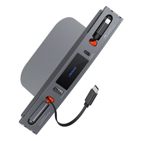 Usams Φορτιστής Αυτοκινήτου Us-Sj649 Για Tesla(3/Y), Με 2X Καλώδια, Usb/Usb-C Θύρες, 60W, Γκρι Usams Φορτιστής Αυτοκινήτου Us-Sj649 Για Tesla(3/Y), Με 2X Καλώδια, Usb/Usb-C Θύρες, 60W, Γκρι