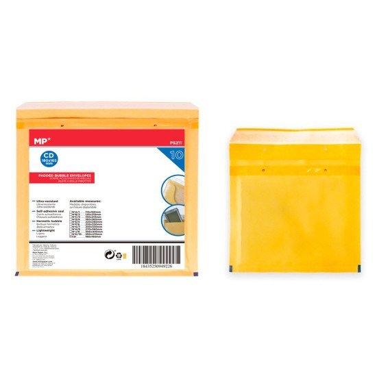 Mp Σετ Φάκελοι Με Φυσαλίδες Ps211, 180X165Mm, Καφέ, 10Τμχ Mp Σετ Φάκελοι Με Φυσαλίδες Ps211, 180X165Mm, Καφέ, 10Τμχ