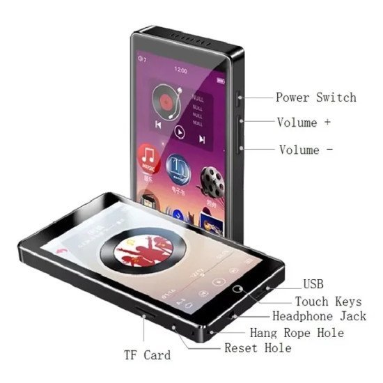 Ruizu Mp3 Player Η1 Με Οθόνη Αφής 4", 32Gb, Ελληνικό Μενού, Bluetooth, Μαύρο Ruizu Mp3 Player Η1 Με Οθόνη Αφής 4", 32Gb, Ελληνικό Μενού, Bluetooth, Μαύρο