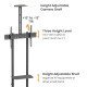 Brateck Βάση Τηλεόρασης Δαπέδου T1042T, 37-70", Έως 45Kg, Με Ράφια & Ροδάκια Brateck Βάση Τηλεόρασης Δαπέδου T1042T, 37-70", Έως 45Kg, Με Ράφια & Ροδάκια