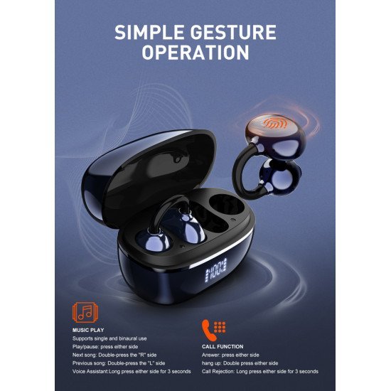 Ldnio Earphones Με Θήκη Φόρτισης T09, Ows, Φ10Mm, 35/400Mah, Μπλε Ldnio Earphones Με Θήκη Φόρτισης T09, Ows, Φ10Mm, 35/400Mah, Μπλε