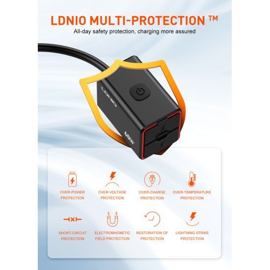 Ldnio Φορτιστής Μοτοσυκλέτας C108 Με Καλώδιο, Usb/Usb-C, 60W, Μαύρος Ldnio Φορτιστής Μοτοσυκλέτας C108 Με Καλώδιο, Usb/Usb-C, 60W, Μαύρος