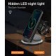 Ldnio Ασύρματος Φορτιστής Wl02 Με Led Φωτισμό, 3 Σε 1, 15W, Μαύρος Ldnio Ασύρματος Φορτιστής Wl02 Με Led Φωτισμό, 3 Σε 1, 15W, Μαύρος