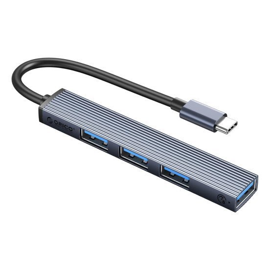 Orico Usb Hub Ahc2-4A, 4X Θυρών, Usb 3.0, 5Gbps, Usb-C Σύνδεση, Γκρι Orico Usb Hub Ahc2-4A, 4X Θυρών, Usb 3.0, 5Gbps, Usb-C Σύνδεση, Γκρι