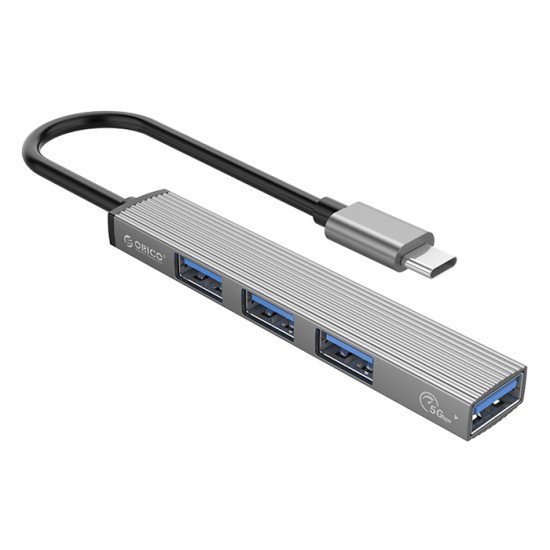 Orico Usb Hub Ah-13, 4X Θυρών, Usb 3.0, 5Gbps, Usb-C Σύνδεση, Γκρι Orico Usb Hub Ah-13, 4X Θυρών, Usb 3.0, 5Gbps, Usb-C Σύνδεση, Γκρι