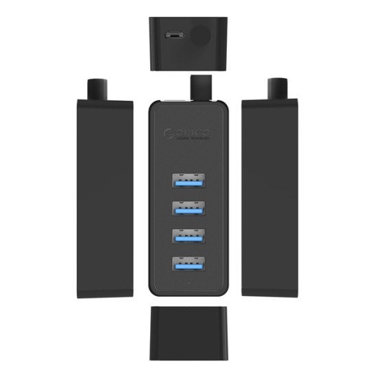 Orico Usb Hub W5P-U3, 4X Θυρών, Usb 3.0, 5Gbps, Usb Σύνδεση, 1M Καλώδιο, Μαύρο Orico Usb Hub W5P-U3, 4X Θυρών, Usb 3.0, 5Gbps, Usb Σύνδεση, 1M Καλώδιο, Μαύρο