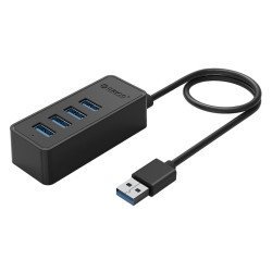 Orico Usb Hub W5P-U3, 4X Θυρών, Usb 3.0, 5Gbps, Usb Σύνδεση, 1M Καλώδιο, Μαύρο