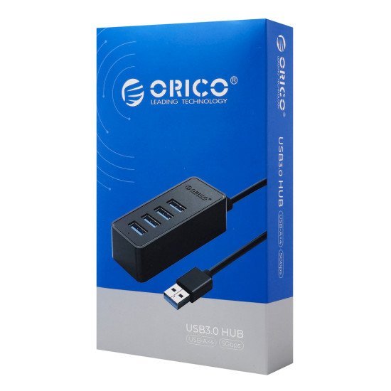 Orico Usb Hub W5P-U3, 4X Θυρών, Usb 3.0, 5Gbps, Usb Σύνδεση, 1M Καλώδιο, Μαύρο Orico Usb Hub W5P-U3, 4X Θυρών, Usb 3.0, 5Gbps, Usb Σύνδεση, 1M Καλώδιο, Μαύρο
