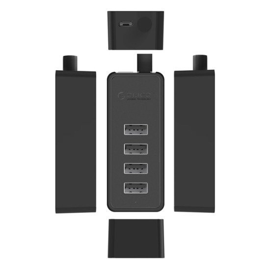 Orico Usb Hub W5P-U2, 4X Θυρών, Usb 2.0, 480Mbps, Usb Σύνδεση, 1M Καλώδιο, Μαύρο Orico Usb Hub W5P-U2, 4X Θυρών, Usb 2.0, 480Mbps, Usb Σύνδεση, 1M Καλώδιο, Μαύρο