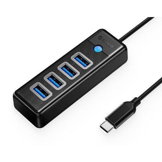 Orico Usb Hub Pw4U-C3, 4X Θυρών, Usb 3.0, 5Gbps, Usb-C Σύνδεση, Μαύρο Orico Usb Hub Pw4U-C3, 4X Θυρών, Usb 3.0, 5Gbps, Usb-C Σύνδεση, Μαύρο