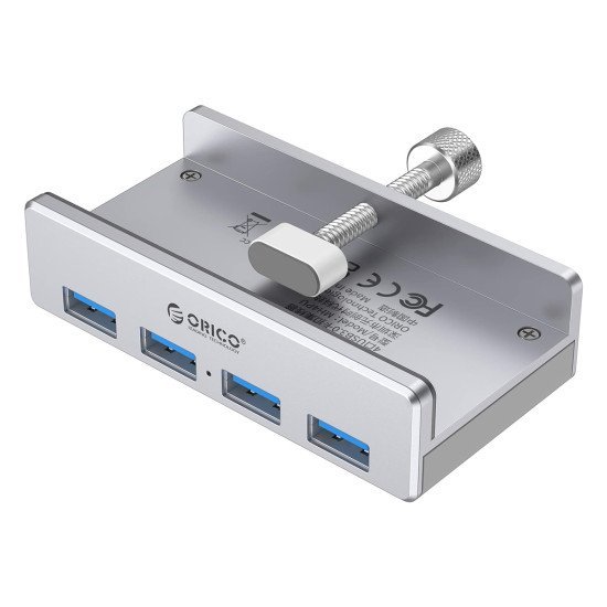 Orico Usb Hub Mh4Pu-P Με Σφιγκτήρα, 4X Θυρών, 5Gbps, Usb Σύνδεση, Ασημί Orico Usb Hub Mh4Pu-P Με Σφιγκτήρα, 4X Θυρών, 5Gbps, Usb Σύνδεση, Ασημί
