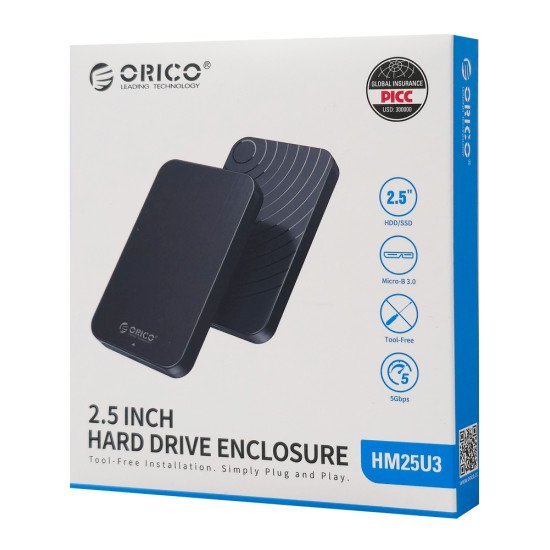 Orico Θήκη Για 2.5" Sata Hdd/Ssd Hm25U3, 5Gbps, Μαύρη Orico Θήκη Για 2.5" Sata Hdd/Ssd Hm25U3, 5Gbps, Μαύρη