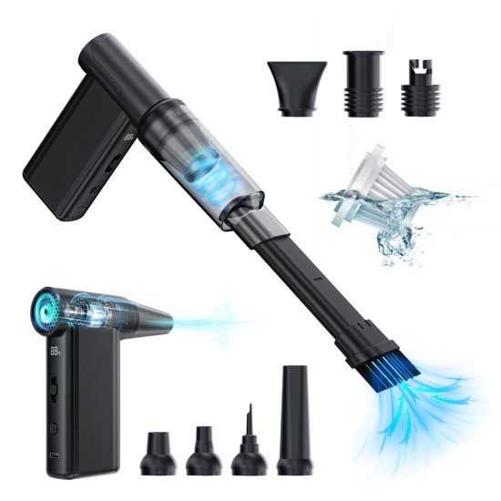 Kinzir 2 Σε 1 Σκουπάκι Χειρός & Air Duster Ad51, 180W, 4000Mah, Μαύρο Kinzir 2 Σε 1 Σκουπάκι Χειρός & Air Duster Ad51, 180W, 4000Mah, Μαύρο
