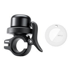 Mili Κουδούνι Ποδηλάτου Με Smart Tag Mitag Duo, Ios & Android, Bluetooth Tracker, Μαύρο/Λευκό