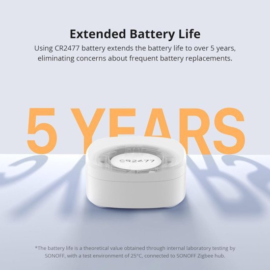 Sonoff Smart Ανιχνευτής Πλημμύρας Snzb-05P, Zigbee, Μπαταρίας, Λευκός