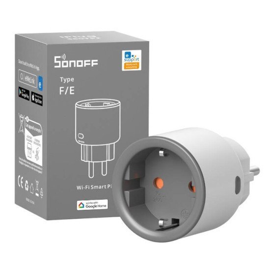 Sonoff Smart Αντάπτορας Ρεύματος S60Tpf, Μονός, 4000W, Wifi, Λευκός Sonoff Smart Αντάπτορας Ρεύματος S60Tpf, Μονός, 4000W, Wifi, Λευκός