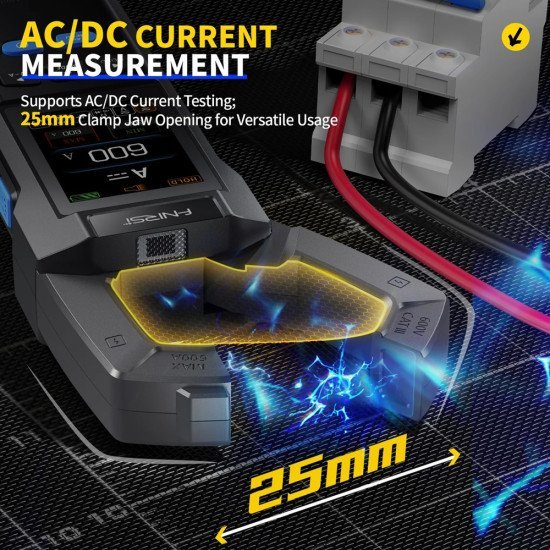 Fnirsi Ψηφιακή Αμπεροτσιμπίδα/Πολύμετρο Dmc-100, 600A Ac/Dc, Ncv, True Rms, Επαναφορτιζόμενη