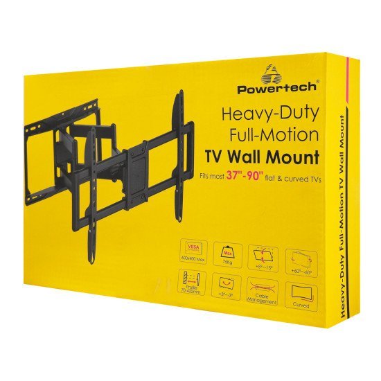 Powertech Επιτοίχια Βάση Τηλεόρασης Pt-1423, 37-90", 75Kg, Heavy Duty, Full Motion Powertech Επιτοίχια Βάση Τηλεόρασης Pt-1423, 37-90", 75Kg, Heavy Duty, Full Motion