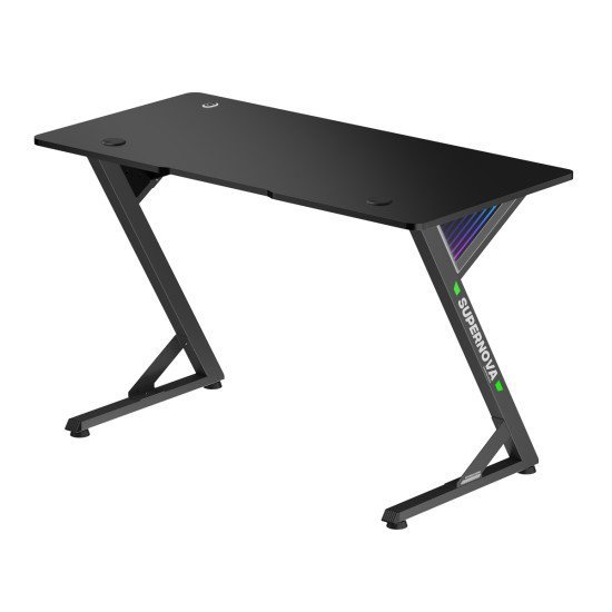 Brateck Gaming Γραφείο Gmd14-1 Με Rgb Φωτισμό, 120X60X75Cm, Μαύρο