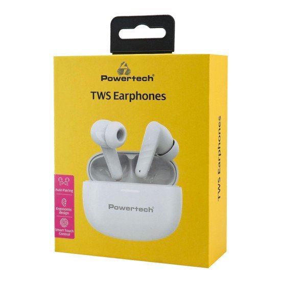 Powertech Earphones Με Θήκη Φόρτισης Pt-1432, True Wireless, 35/300Mah, Μαύρα Powertech Earphones Με Θήκη Φόρτισης Pt-1432, True Wireless, 35/300Mah, Μαύρα