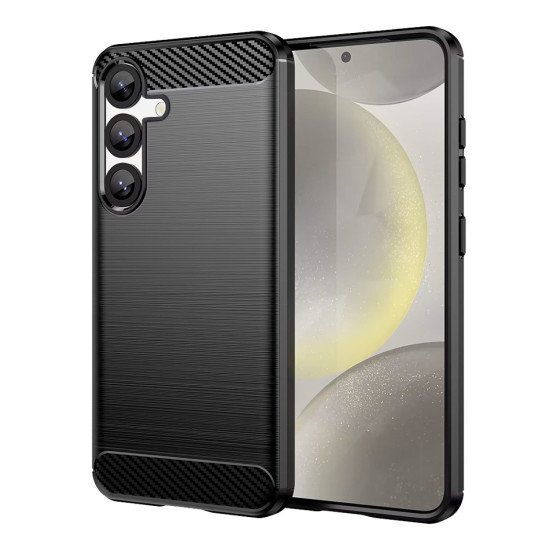Powertech Θήκη Carbon Mob-2008 Για Samsung S25, Μαύρη Powertech Θήκη Carbon Mob-2008 Για Samsung S25, Μαύρη