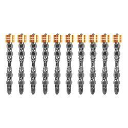 Deli Σετ Μύτες Κατσαβιδιού Dl255065 Για Δραπανοκατσάβιδο, Διπλή Κεφαλή, Ph2X65Mm, Με Μαγνητικό Ring, 10Τμχ