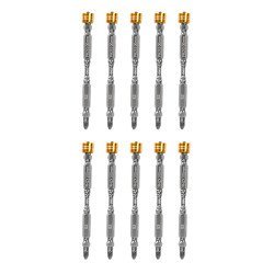 Deli Σετ Μύτες Κατσαβιδιού Dl255100 Για Δραπανοκατσάβιδο, Διπλή Κεφαλή, Ph2X100Mm, Με Μαγνητικό Ring, 10Τμχ