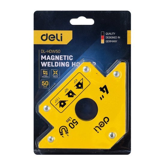 Deli Μαγνητική Γωνία Συγκόλλησης Dl-Hdw50 Με 45°/90°/135° Γωνίες, 4", 22Kg Deli Μαγνητική Γωνία Συγκόλλησης Dl-Hdw50 Με 45°/90°/135° Γωνίες, 4", 22Kg