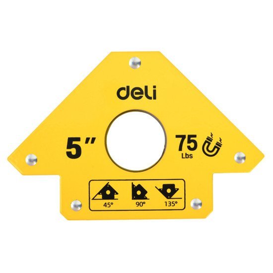 Deli Μαγνητική Γωνία Συγκόλλησης Dl-Hdw75 Με 45°/90°/135° Γωνίες, 5", 34Kg Deli Μαγνητική Γωνία Συγκόλλησης Dl-Hdw75 Με 45°/90°/135° Γωνίες, 5", 34Kg