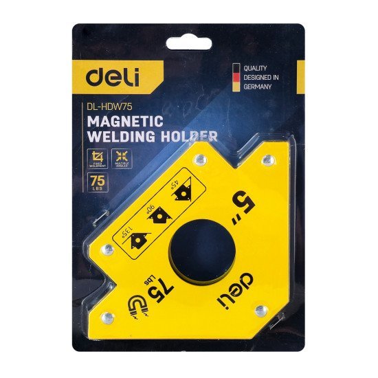 Deli Μαγνητική Γωνία Συγκόλλησης Dl-Hdw75 Με 45°/90°/135° Γωνίες, 5", 34Kg Deli Μαγνητική Γωνία Συγκόλλησης Dl-Hdw75 Με 45°/90°/135° Γωνίες, 5", 34Kg