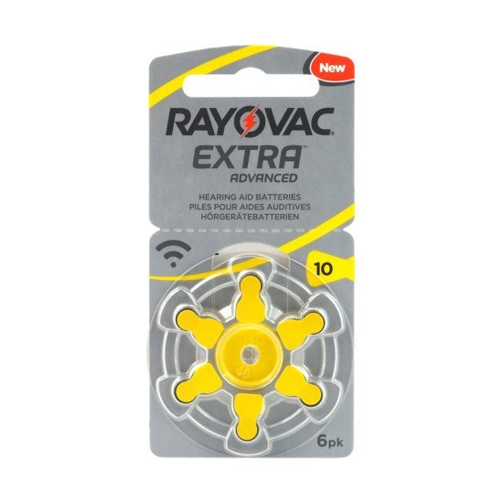 Rayovac Μπαταρίες Ακουστικών Βαρηκοΐας 10Mf, Mercury Free, 1.45V, 6Τμχ