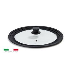 Flonal Γυάλινο Καπάκι Με Στεφάνι Σιλικόνης Για Σκεύη 24/26/28Cm