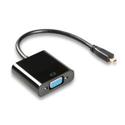 Powertech Αντάπτορας Hdmi Micro Σε Vga Cab-H032, 0.20M, Μαύρος