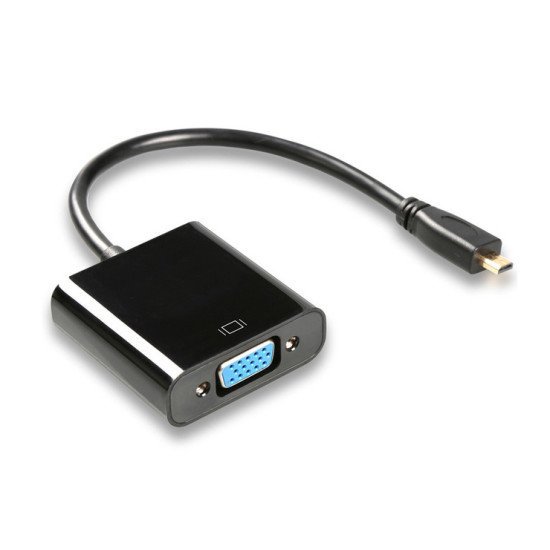 Powertech Αντάπτορας Hdmi Micro Σε Vga Cab-H032, 0.20M, Μαύρος Powertech Αντάπτορας Hdmi Micro Σε Vga Cab-H032, 0.20M, Μαύρος