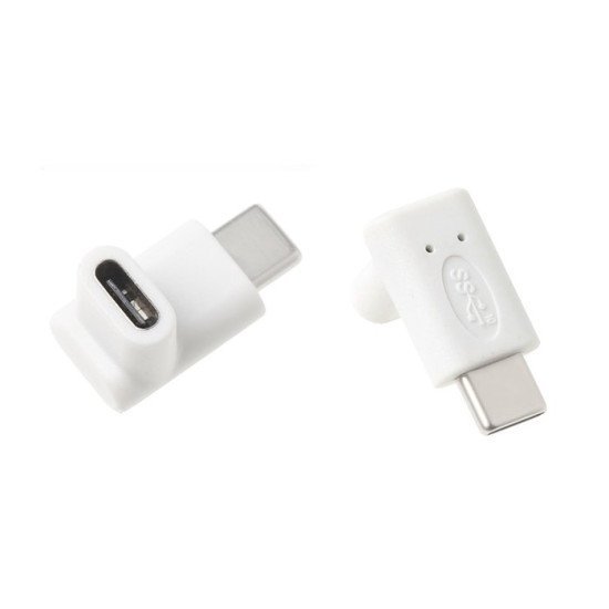 POWERTECH αντάπτορας USB-C αρσενικό σε θηλυκό CAB-U099, 90°, λευκός POWERTECH αντάπτορας USB-C αρσενικό σε θηλυκό CAB-U099, 90°, λευκός