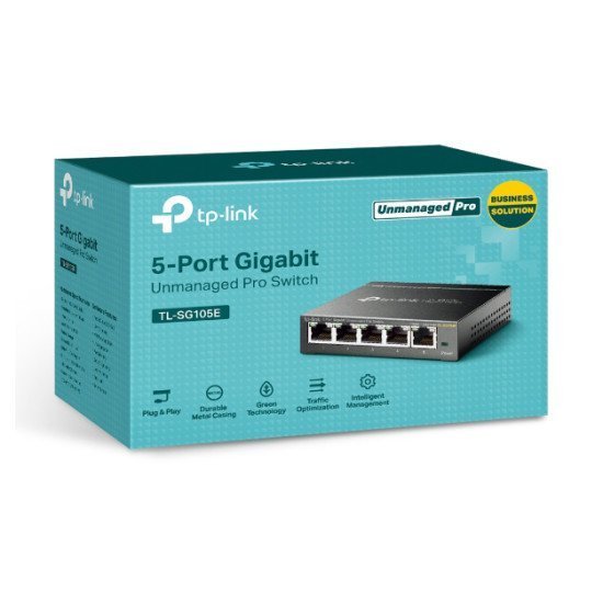 Tp-Link  Easy Smart Switch Tl-Sg105E,  5-Port Gigabit, Ver. 5.0