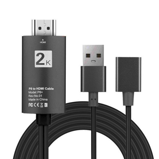 Powertech Καλώδιο Usb (F) Σε Hdmi Cab-H080 Με Usb Τροφοδοσία, 1M, Μαύρο Powertech Καλώδιο Usb (F) Σε Hdmi Cab-H080 Με Usb Τροφοδοσία, 1M, Μαύρο