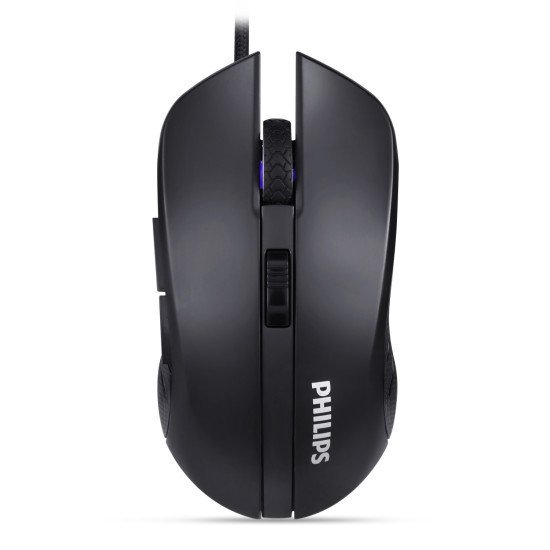 PHILIPS ενσύρματο gaming ποντίκι SPK9313, 2400DPI, 6 πλήκτρα, μαύρο