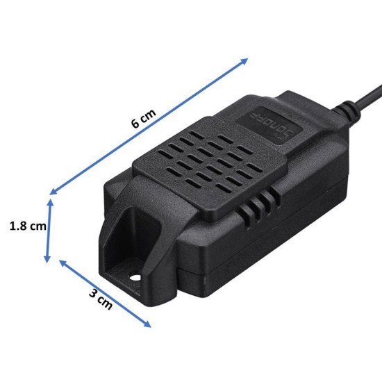 Sonoff Aισθητήρας Θερμοκρασίας Και Υγρασίας Si7021, Wifi, 2.5Mm, Μαύρο