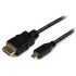 Powertech Καλώδιο Hdmi Σε Hdmi Micro Cab-H007, Με Ethernet, 1.5M, Μαύρο