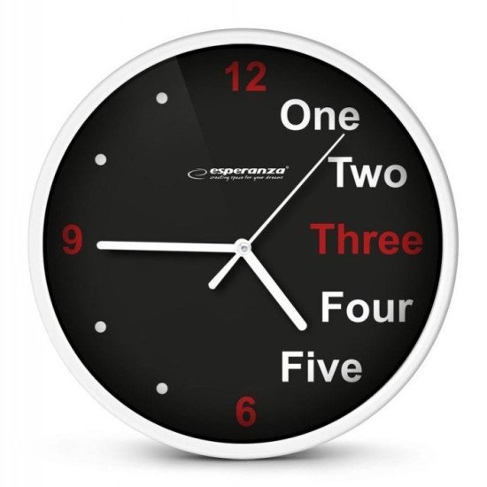 Esperanza Ρολόι Τοίχου Prague Ehc014W, 20Cm, Λευκό