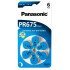 Panasonic Μπαταρίες Ακουστικών Βαρηκοΐας Pr675, Mercury Free, 1.4V, 6Τμχ