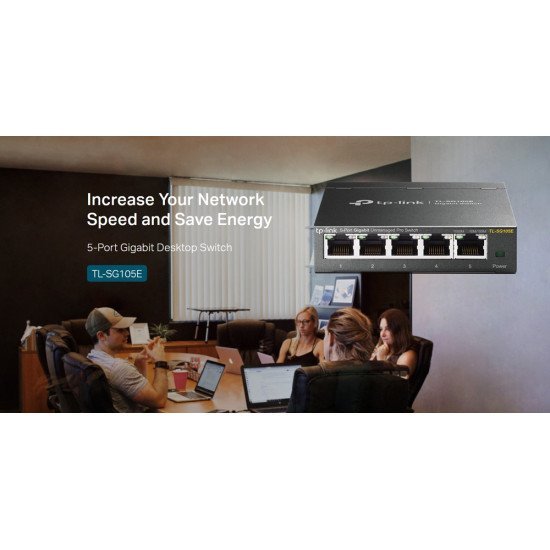 Tp-Link  Easy Smart Switch Tl-Sg105E,  5-Port Gigabit, Ver. 5.0